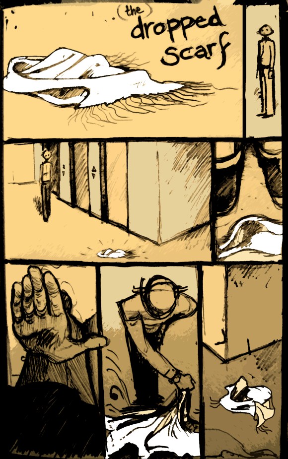 dropped scarf yellow